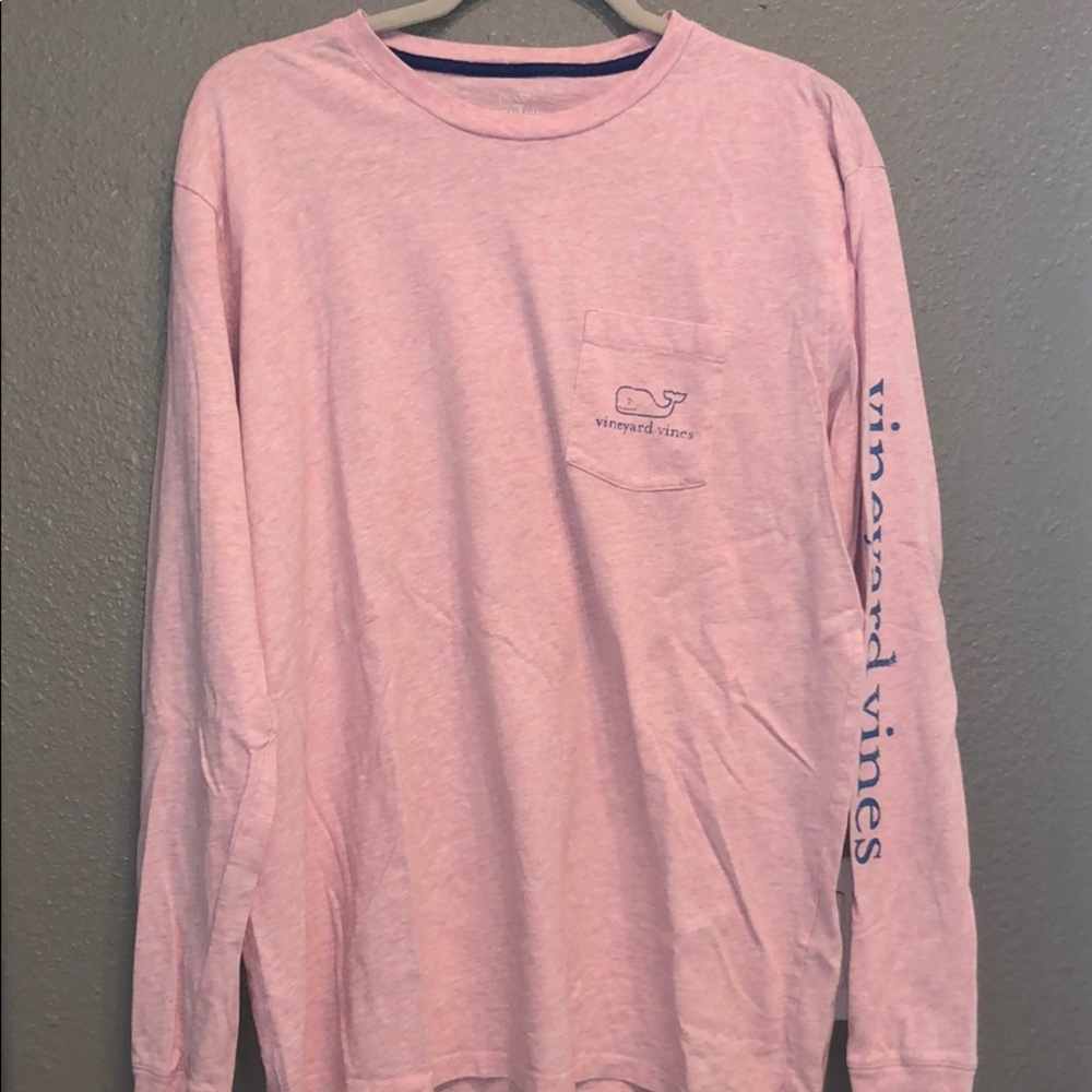 Vineyard Vines L/S Pink & Blue T-shirt - Large